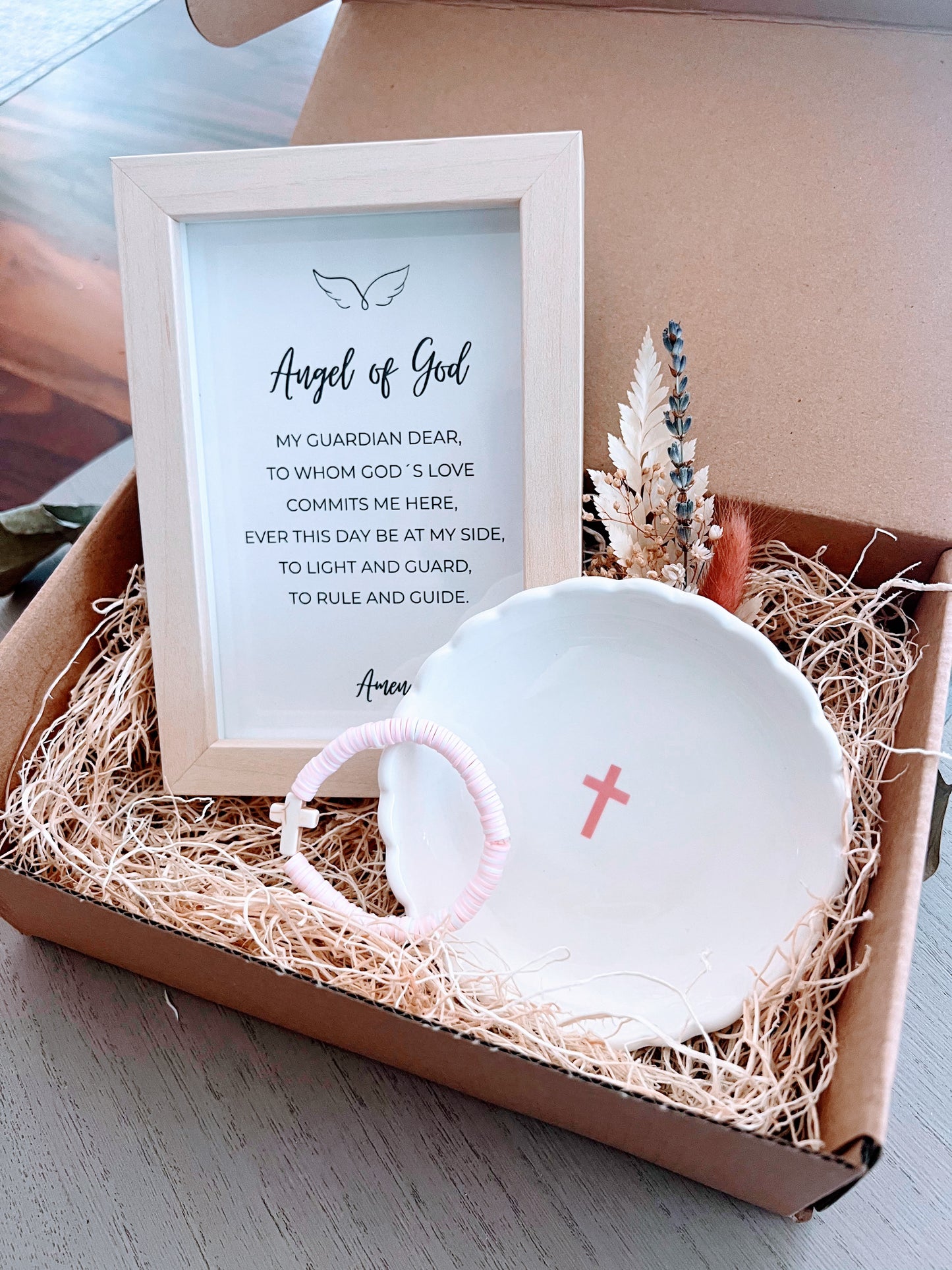 Angel of God Prayer with Frame