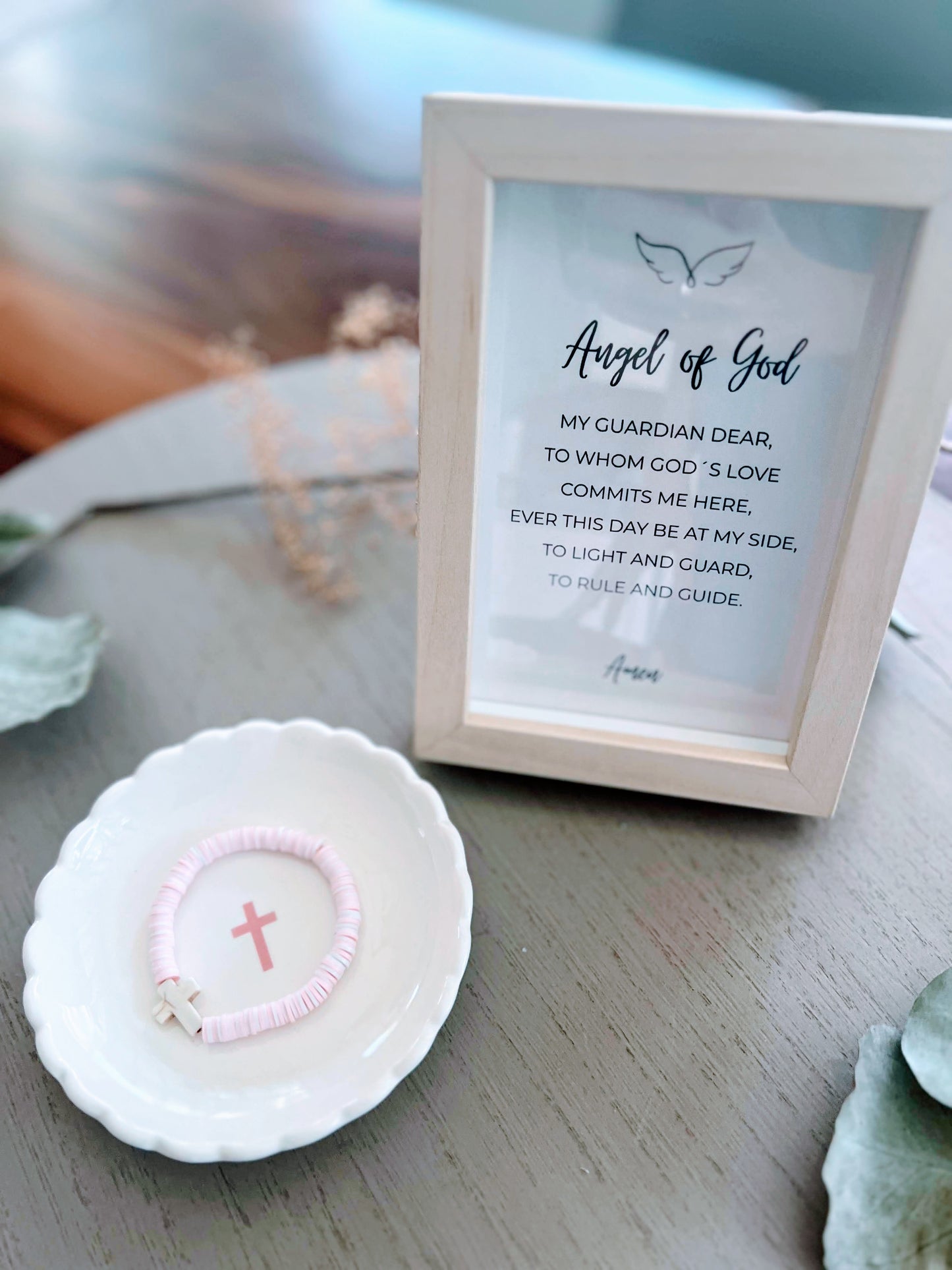 Angel of God Prayer with Frame