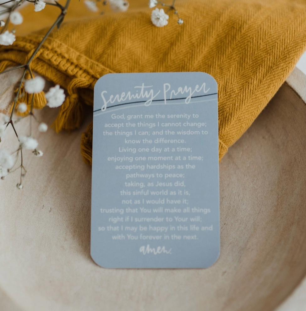 The Serenity Prayer Card