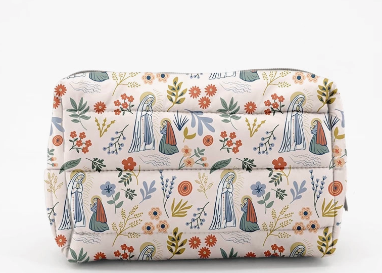 Our Lady of Lourdes Puffer Pouch